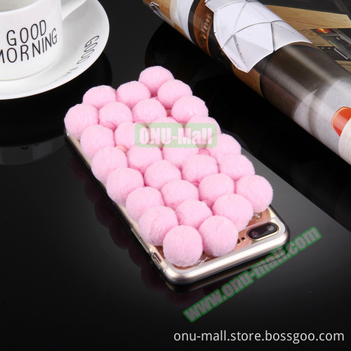 3D Furry Balls Pattern Protective TPU Phone Case for iPhone 7 Plus